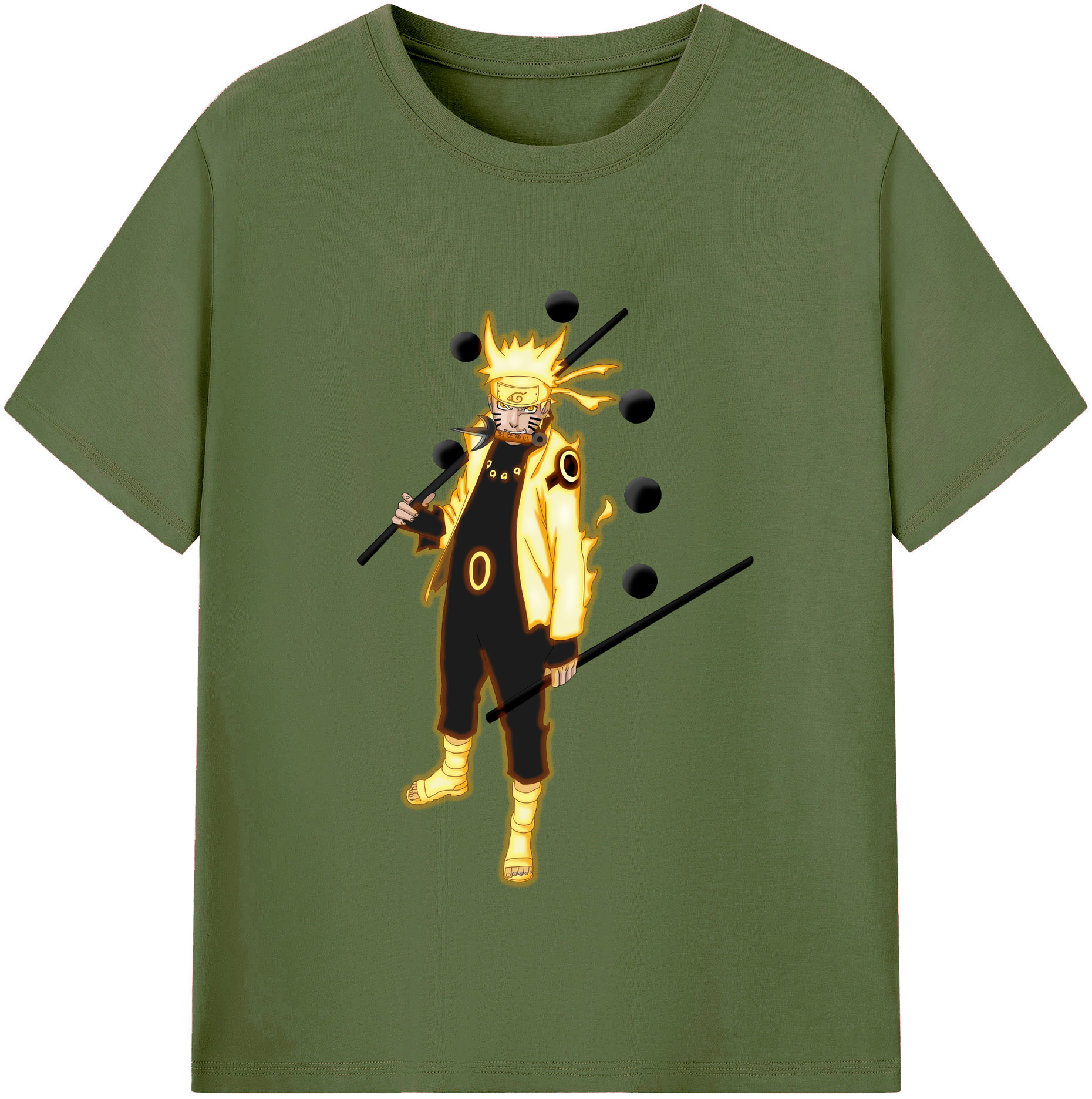 （画像用） NARUTO -ナルト- うずまき ナルト Uzumaki Naruto 綿100％半袖Tシャツ（フロントプリント）